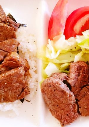 ランチに簡単,がっつり!カルビプレート-レシピのメイン写真