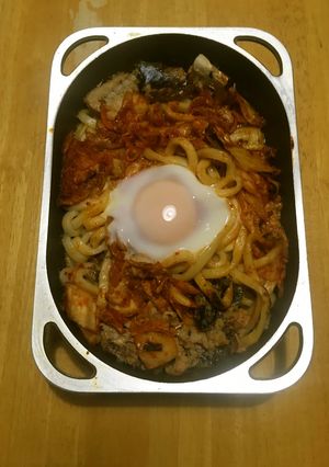 サバ缶、キムチ、オリーブオイル簡単調理-レシピのメイン写真