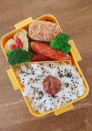 冷蔵庫にあったもので、間に合わせ弁当♪-レシピのメイン写真