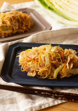 生姜と冬野菜のお酢でさっぱり焼ビーフン-レシピのメイン写真