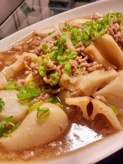 レンコンと里芋のそぼろ煮-レシピのメイン写真