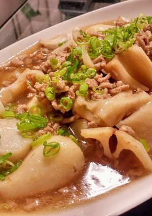 レンコンと里芋のそぼろ煮-レシピのメイン写真