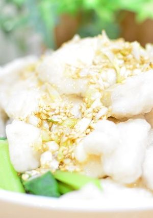 ネギたっぷり♬つるつる食感の中華風水晶鶏-レシピのメイン写真
