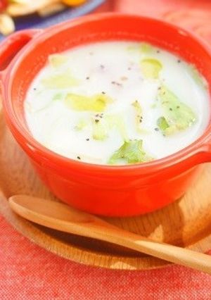 レタスとベーコンの豆乳スープ-レシピのメイン写真