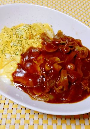 高見えごはん♡ハッシュドビーフオムライス-レシピのメイン写真