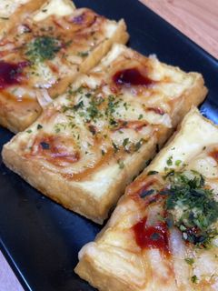 簡単★厚揚げチーズ焼き 焼肉のたれ風味-レシピのメイン写真