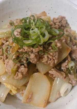 はくさいのそぼろ丼-レシピのメイン写真