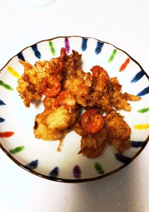 海老と玉ねぎのカリッとかきあげ-レシピのメイン写真