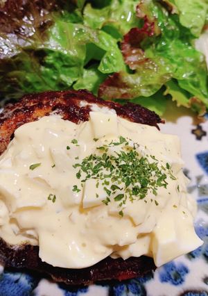 ハンバーグ♡タルタルソースがけ-レシピのメイン写真