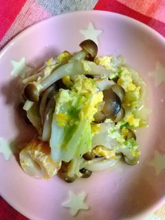 ちくわ・しめじ・白菜の卵とじ-レシピのメイン写真