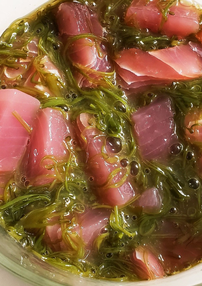 マグロブツとめかぶの和え物-レシピのメイン写真