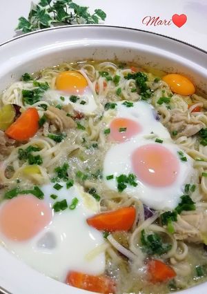 さつまいもと鶏の味噌煮込みうどん-レシピのメイン写真