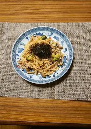 ヨウサマの減塩時短レシピいかの塩辛パスタ-レシピのメイン写真