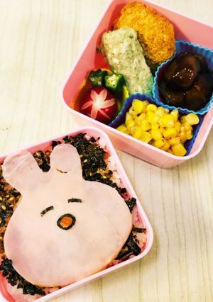 ゆるふわ〜うさぎさん弁当-レシピのメイン写真