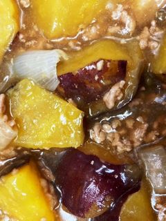 甘辛♪さつま芋のトローリひき肉あんかけ-レシピのメイン写真