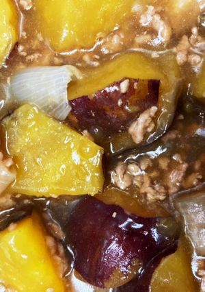 甘辛♪さつま芋のトローリひき肉あんかけ-レシピのメイン写真