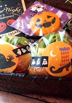 ハンバーガー弁当★ ハロウィンラッピング-レシピのメイン写真