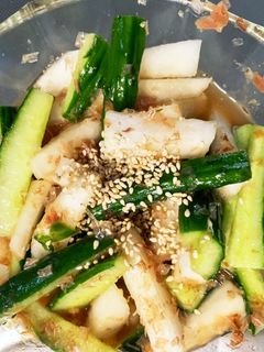 レンジ大根&きゅうりの鰹梅浅漬け-レシピのメイン写真