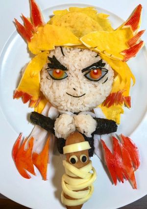 鬼滅の刃★煉獄杏寿郎★キャラ弁★煉獄-レシピのメイン写真
