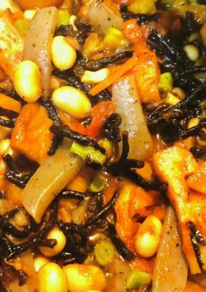 ひじきの炒め煮 トマト味 お弁当にも-レシピのメイン写真