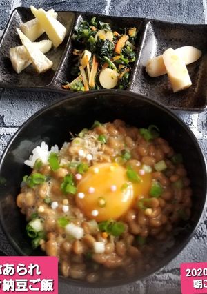 ぶぶあられ卵かけ納豆ごはん☆-レシピのメイン写真