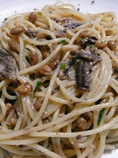 納豆とオイルサーディンのパスタ-レシピのメイン写真