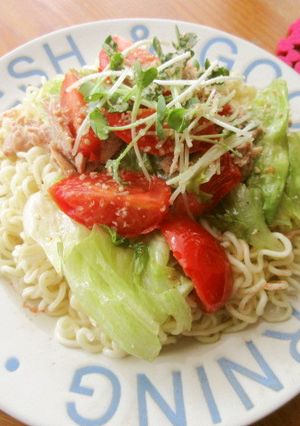 オリーブオイルの温サラダ和え麺-レシピのメイン写真