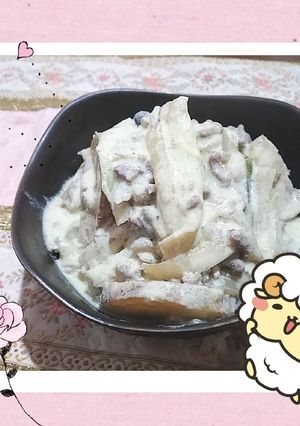 【出稼ぎメシ】長ネギのカレークリーム煮-レシピのメイン写真