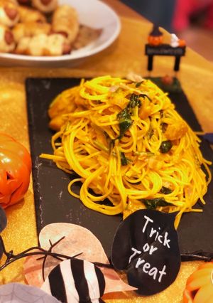 一つの鍋で！かぼちゃクリームパスタ-レシピのメイン写真