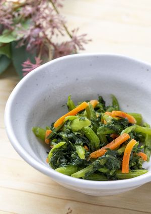 春菊の酢みそ和え【入院食㉔夕/冷副菜】-レシピのメイン写真