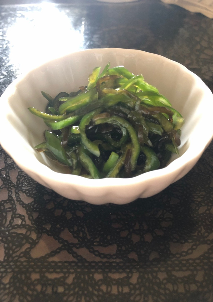【簡単おつまみ】ピーマンの塩昆布和え-レシピのメイン写真