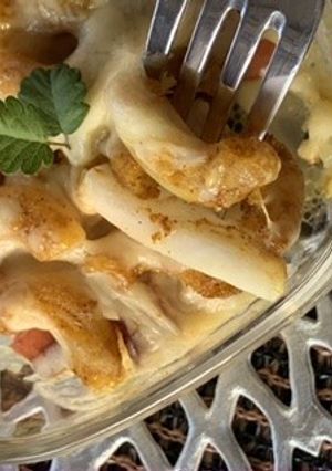 マカロニとカブのチーズカレー焼き-レシピのメイン写真