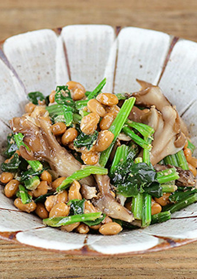 きのことほうれん草の納豆和え-レシピのメイン写真