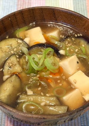 茄子と豆腐の中華スープ-レシピのメイン写真