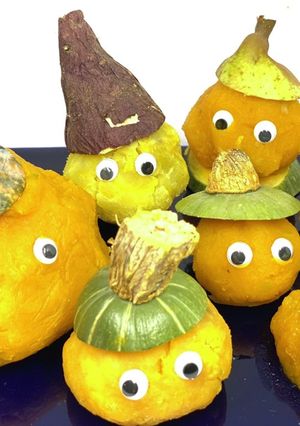 かぼちゃ、サツマイモで簡単ハロウィン-レシピのメイン写真