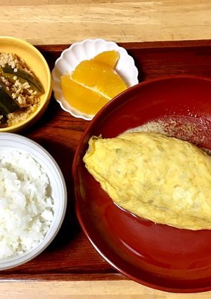 キャベツたっぷりオムレツ定食-レシピのメイン写真