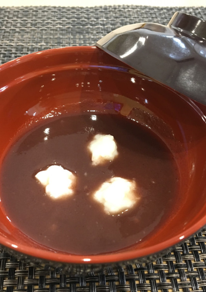 介護食　さっくりお餅のおしるこ-レシピのメイン写真