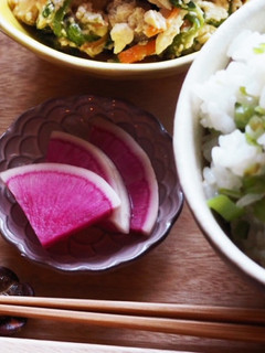液体塩麹で紅芯大根のお漬物(エキシオ)-レシピのメイン写真