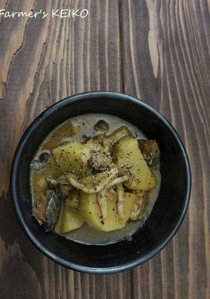 さば缶と長いもの味噌煮-レシピのメイン写真