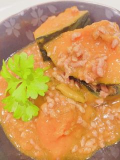 くりかぼちゃのそぼろ煮-レシピのメイン写真