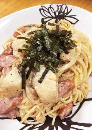 タラとウインナーの味噌クリームパスタ-レシピのメイン写真