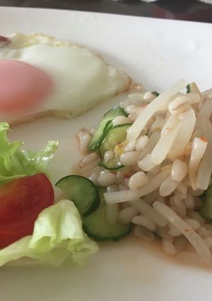 もち麦スイートチリサラダ　朝ごはん-レシピのメイン写真