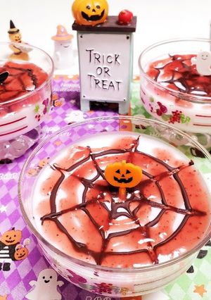 市販のババロアの素でハロウィン-レシピのメイン写真