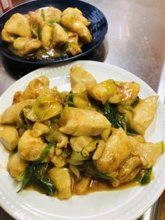 鶏胸肉とネギの黒酢炒め-レシピのメイン写真