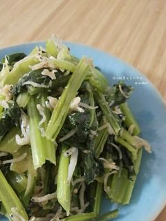 小松菜としらすの炒め物-レシピのメイン写真