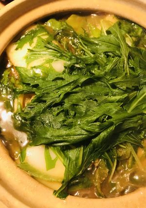 鍋の素●鮭切り身の味噌煮込み餅うどん鍋-レシピのメイン写真