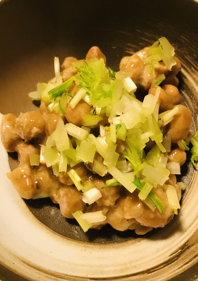 毎日の納豆●水菜の茎でシャキシャキと-レシピのメイン写真