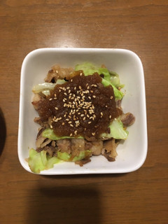 新感覚!ごまジュレ掛けの牛キャベツ炒め-レシピのメイン写真