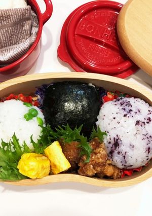 おにぎり弁当(3種おにぎり・兄用)-レシピのメイン写真