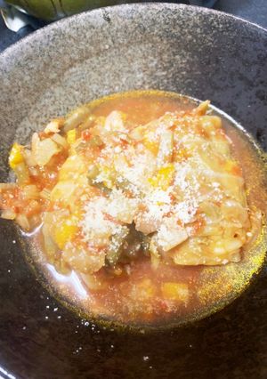 圧力鍋で鶏胸肉のトマトロールキャベツ-レシピのメイン写真